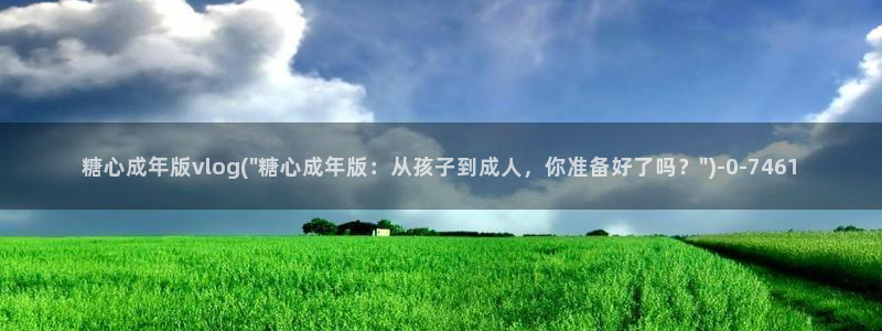 糖心成年版vlog